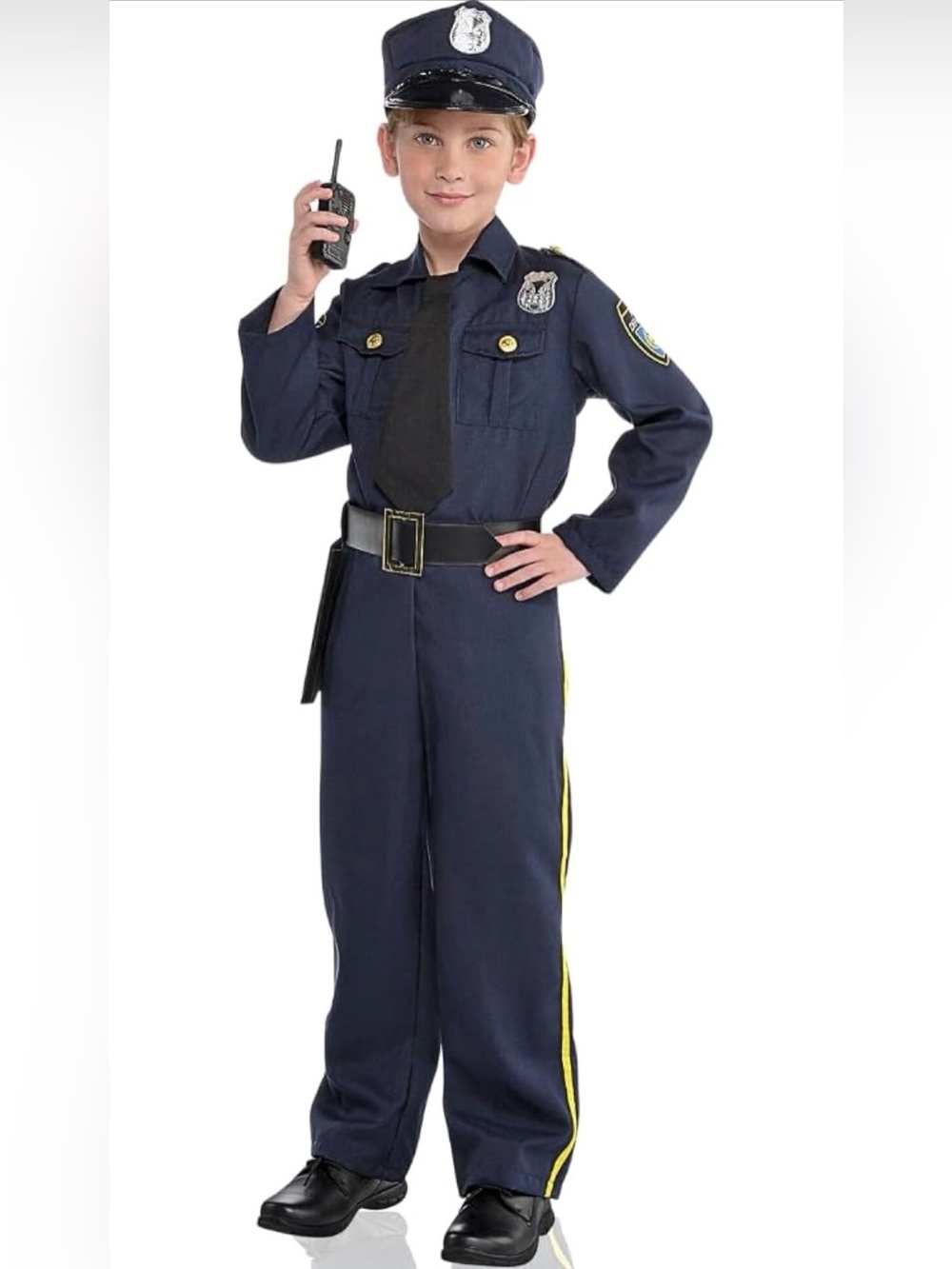 Navy Blue Police Officer Costume Set - Essential Pretend Play Set for Future Def